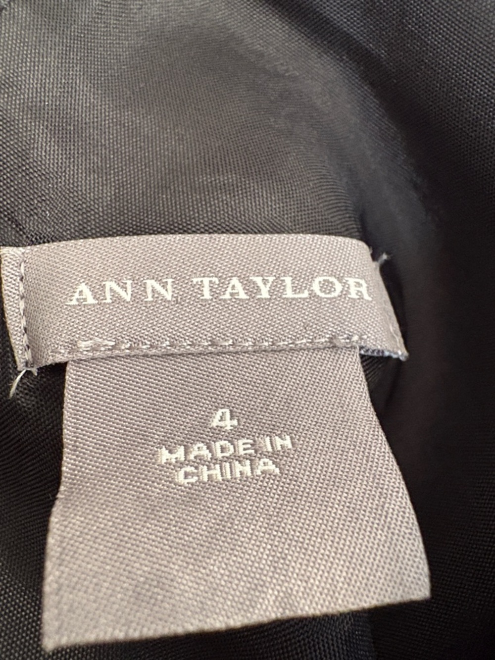 Ann Taylor Black Midi Dress with White Embroidered Trim - Picture 2 of 2